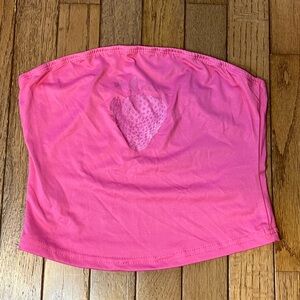 Pink strawberry halter top